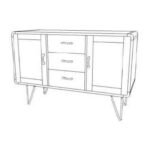 TV Cabinet 2DRS 3DRWS MD7065, Minimalist design TV stand