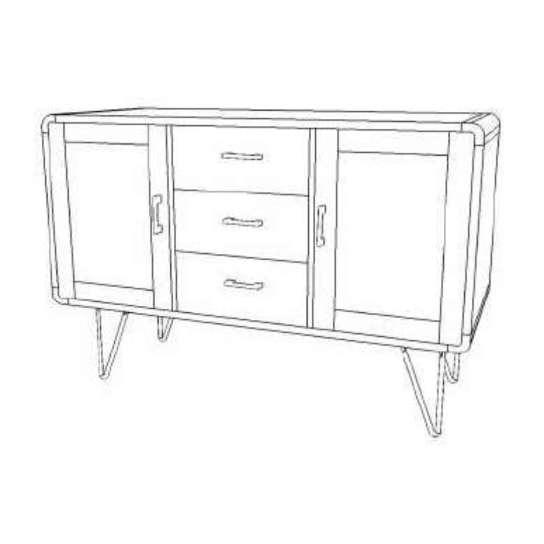 TV Cabinet 2DRS 3DRWS MD7065, Minimalist design TV stand