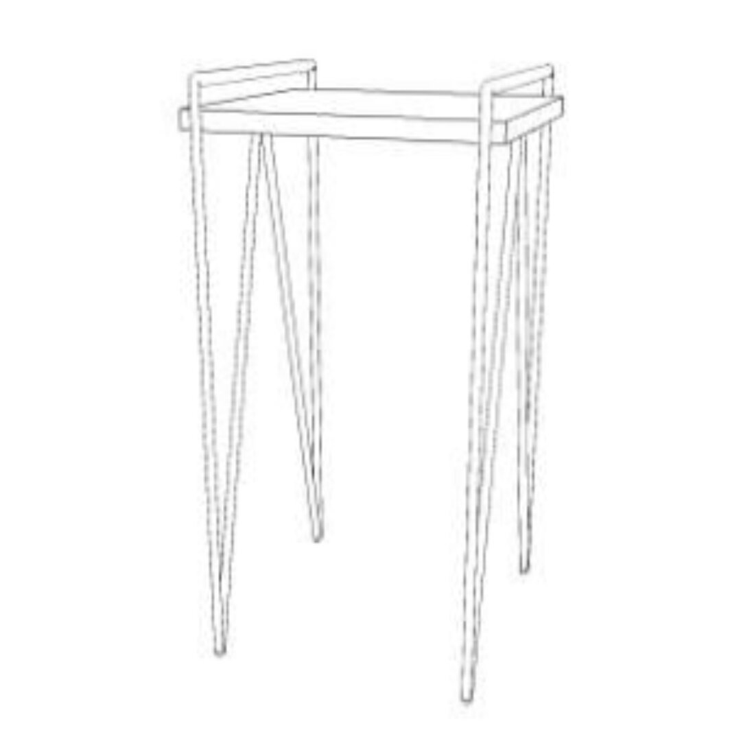 Desk MD7068, Minimalist design solid wood work desk
