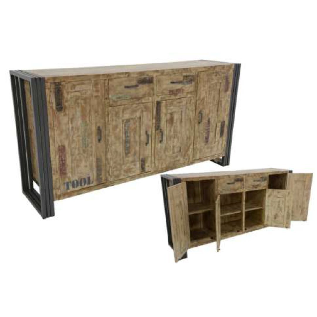 Sideboard MD7118, Minimalist style solid wood storage cabinet