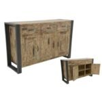 Dresser MD7119, Solid wood storage cabinet with 3 doors and 3 drawers
