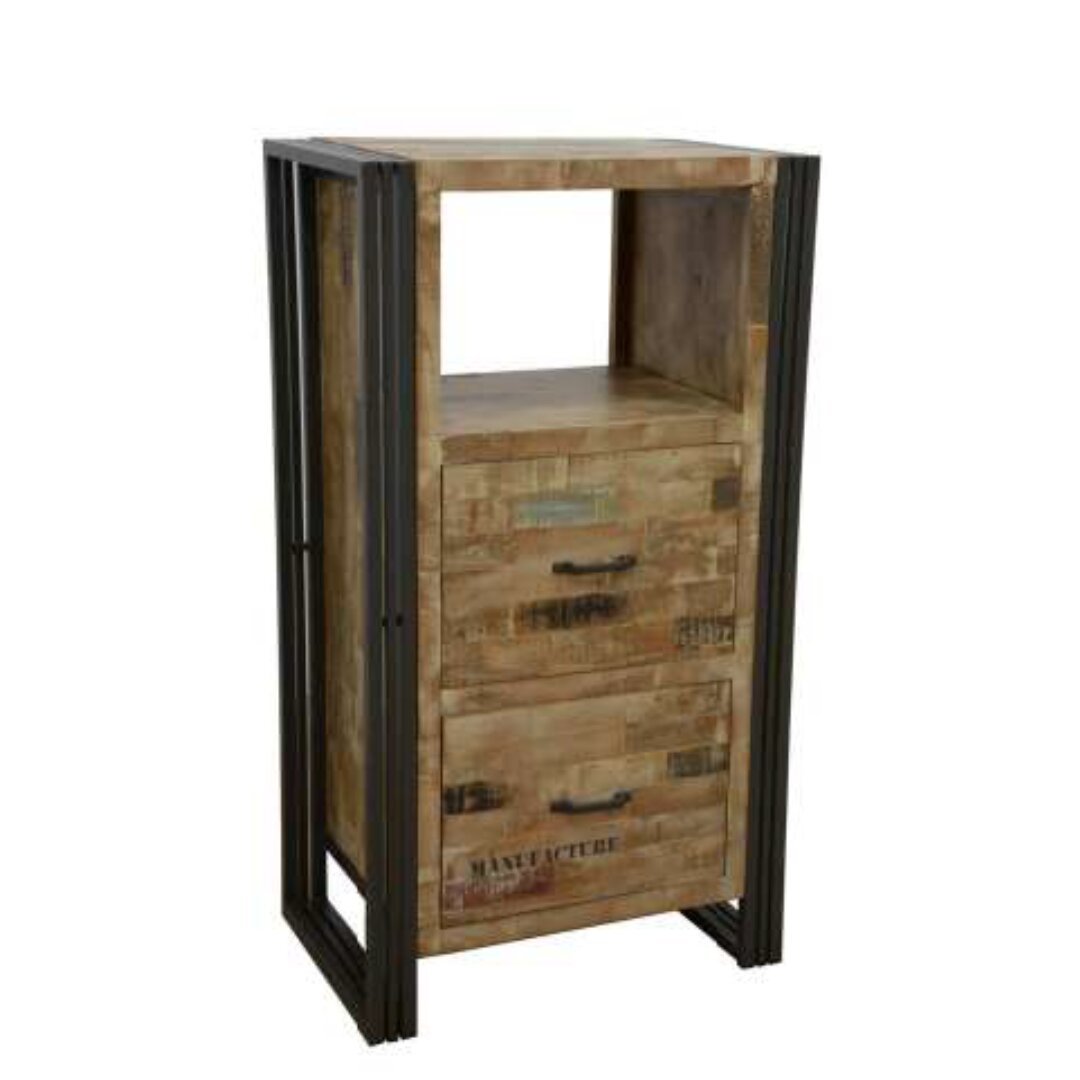 Chest of 2 Drawers MD7123, Minimalist solid wood chest of drawers with 2 compartments