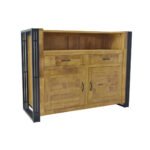 MD7131 Solid Wood Home Bar Cabinet with 2 Doors & 2 Drawers, Entertainer's Serving Console