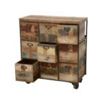 MD7201 Classic CD Rack with 9 Storage Drives, Media Organization Cabinet