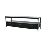 TV Cabinet MD7214, Minimalist solid wood TV stand with 3 drawers, view 4