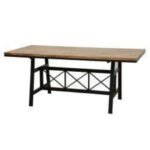 Dining Table MD7227KD, Minimalist style solid wood dining table