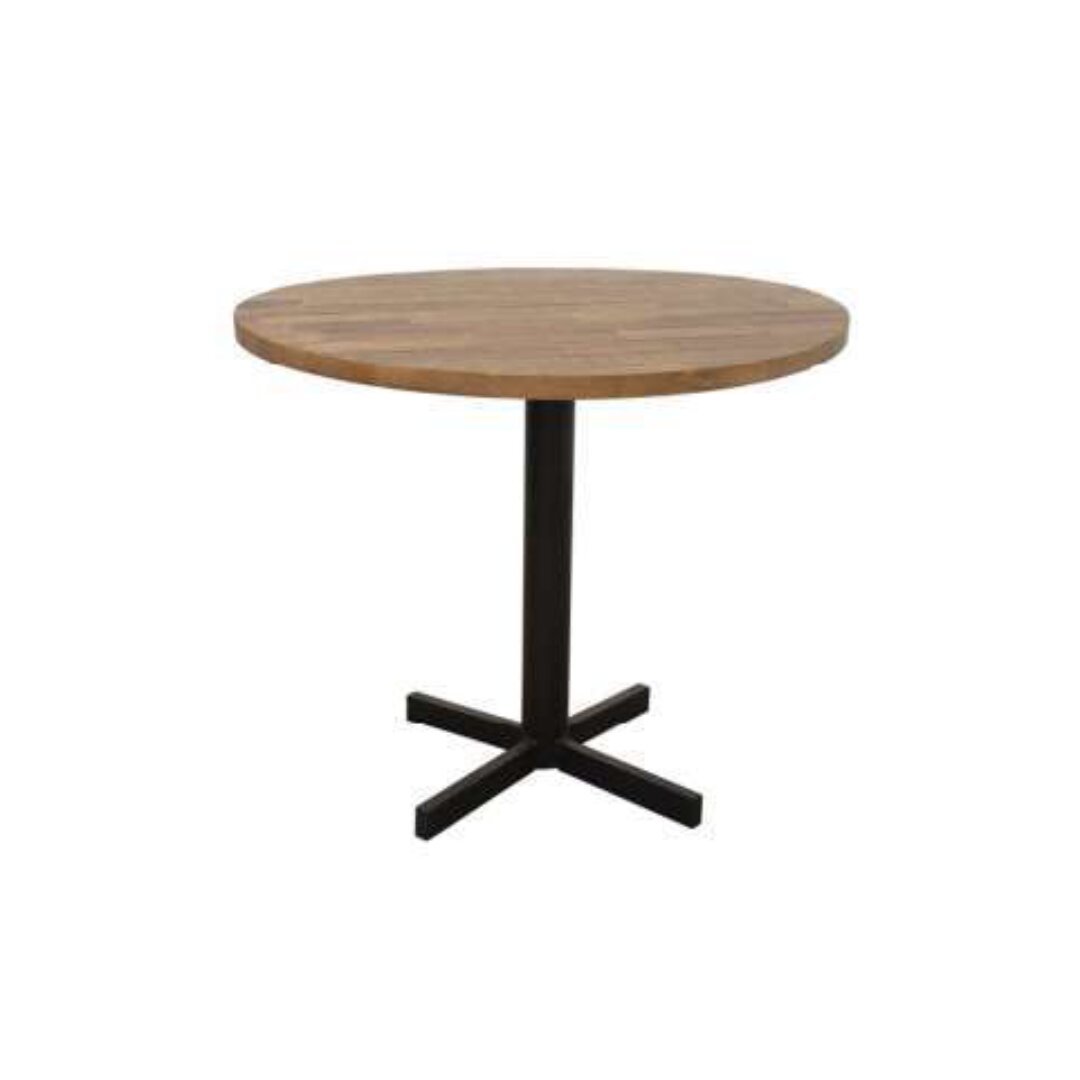Table Round Tube MD7236, Minimalist round solid wood table