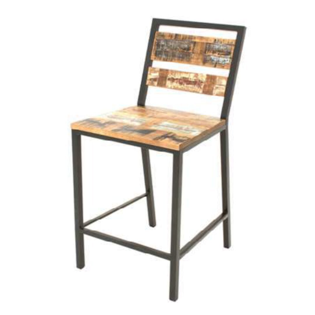 Bar Chair MD7240, Minimalist solid wood bar stool