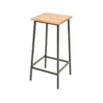 Bar Stool MD7241, Minimalist Solid Wood Bar Stool