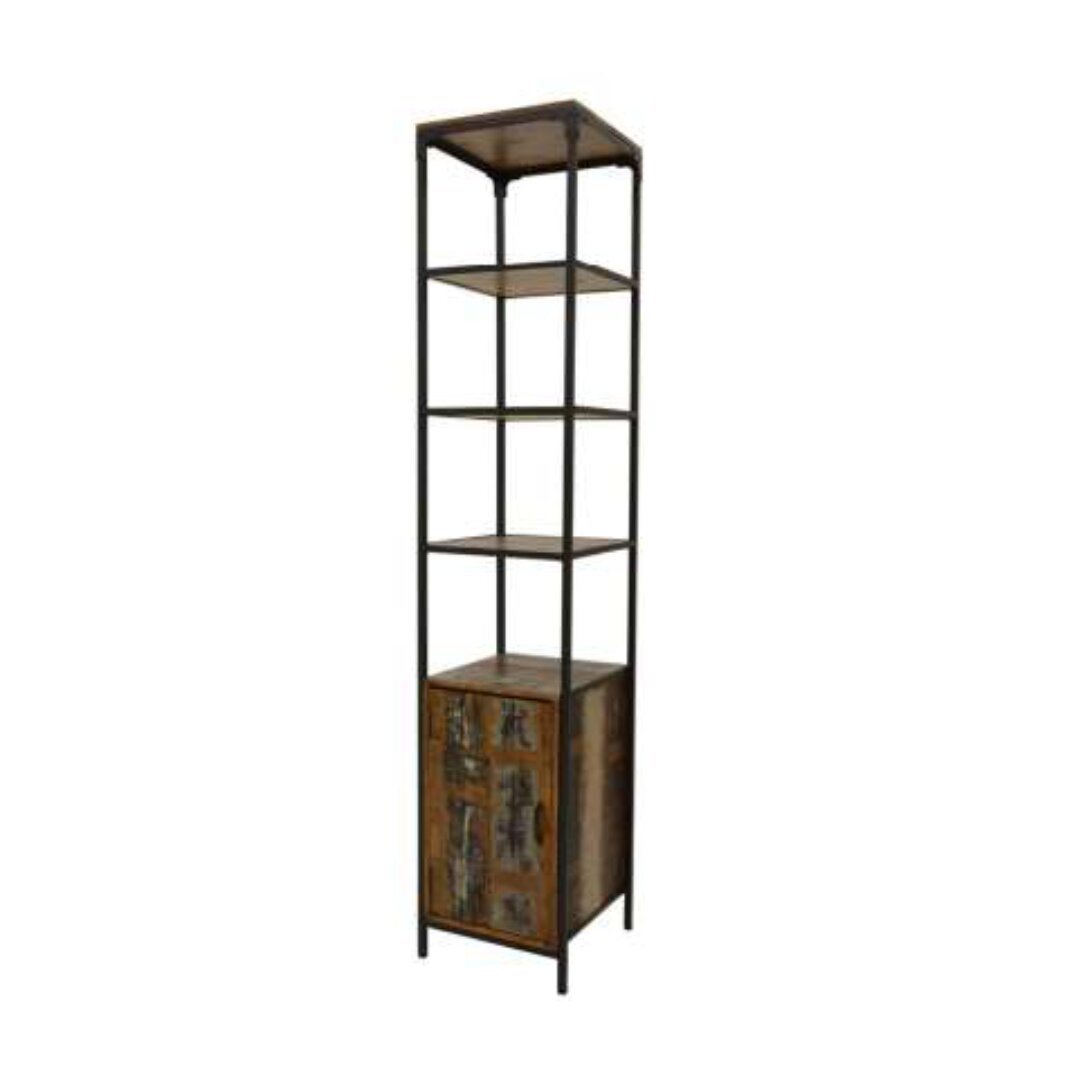 Column MD7244, Minimalist tall column cabinet made of solid wood