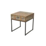Sofa Corner MD7254KD, Solid wood corner table with drawer