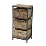 MD7256 Minimalist Style Solid Wood Column Drawer Cabinet