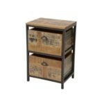 MD7257 Minimalist Style Solid Wood Column Drawer Cabinet