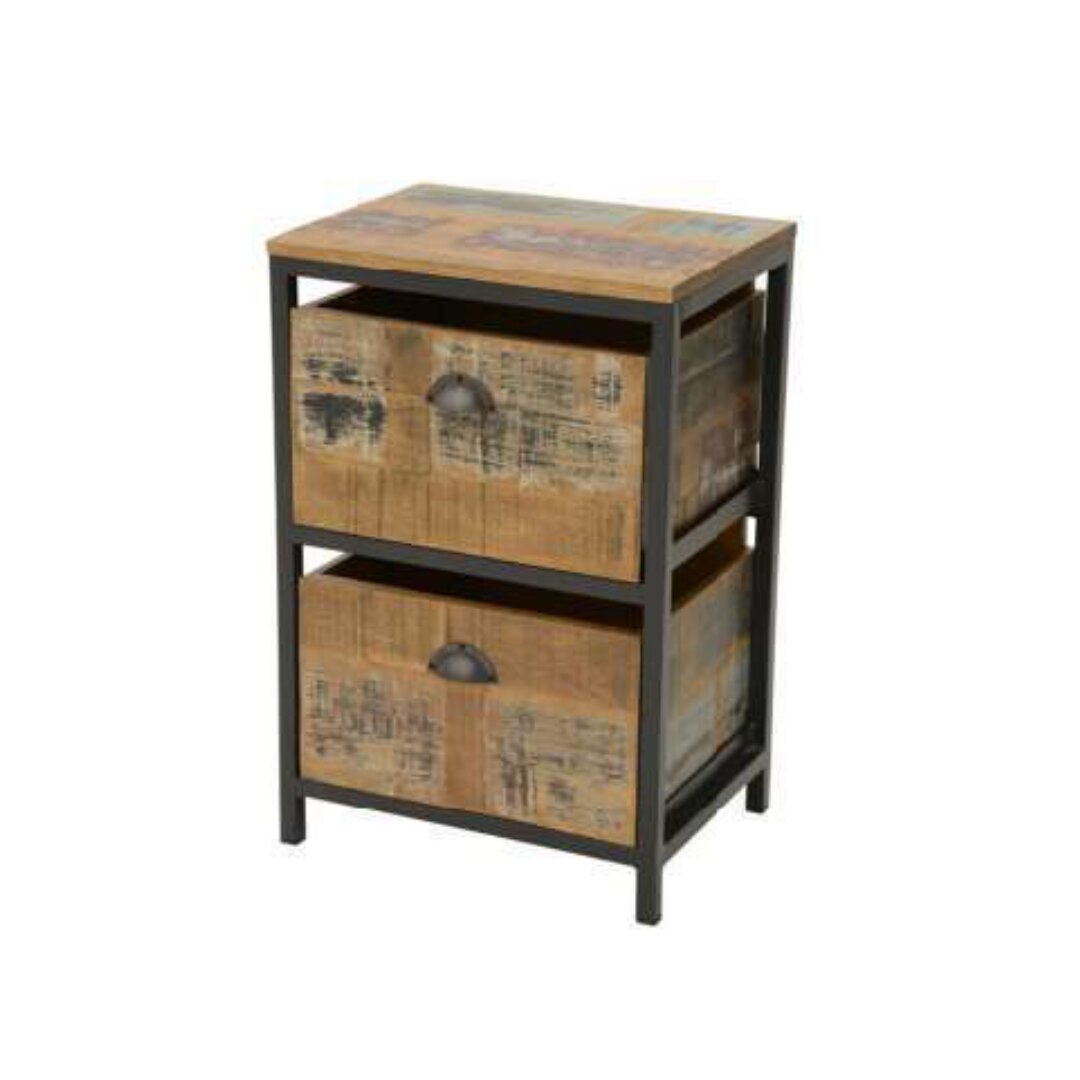 MD7257 Minimalist Style Solid Wood Column Drawer Cabinet