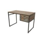 Desk 2 Drawers MD7260KD, Minimalist design solid wood desk with 2 drawers