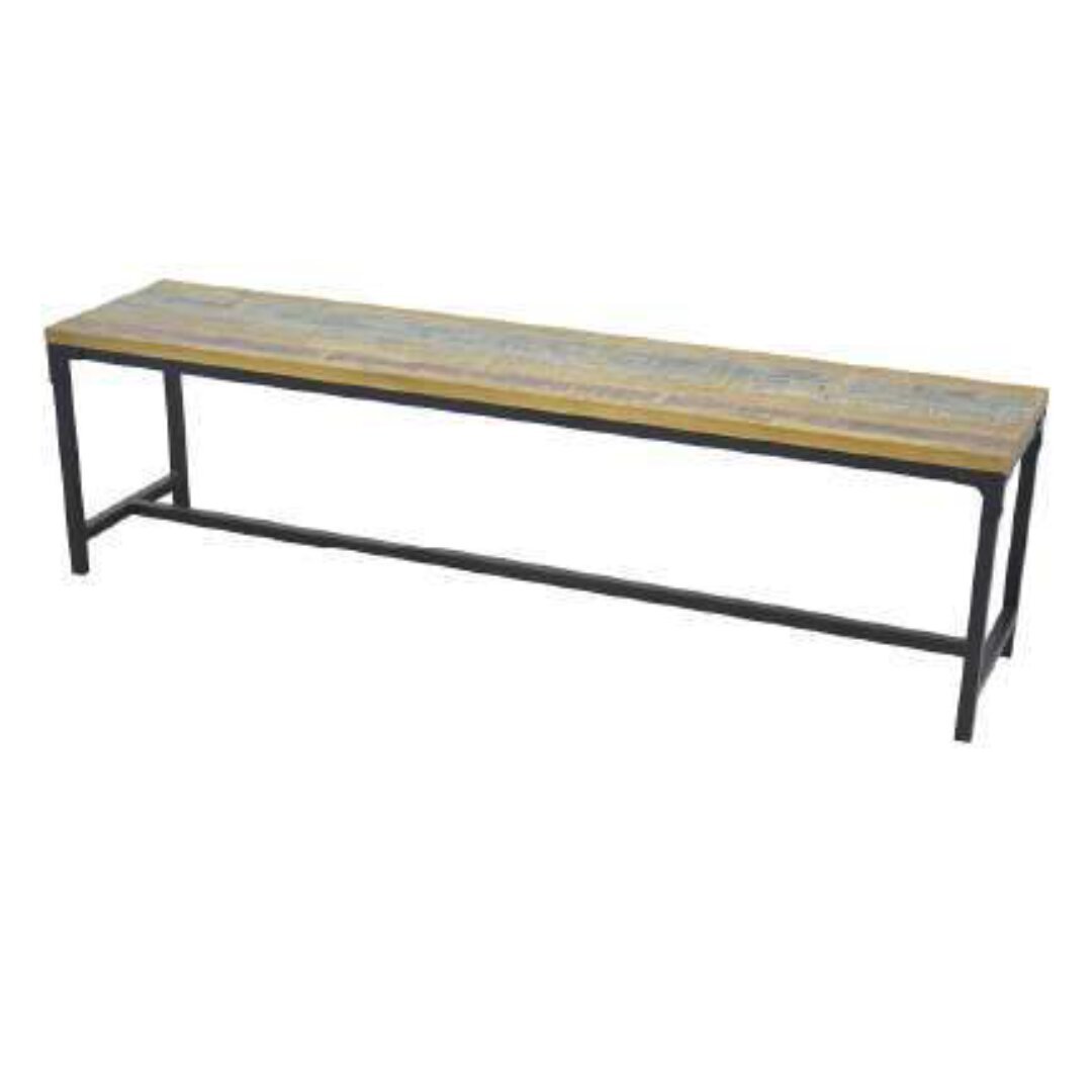 Bench MD7272, A long, solid wood bench with a minimalist design