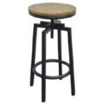 Bar Stool Moving MD7275-2, High bar stool made of solid wood, adjustable height