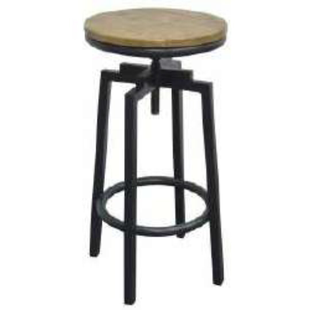 Bar Stool Moving MD7275-2, High bar stool made of solid wood, adjustable height