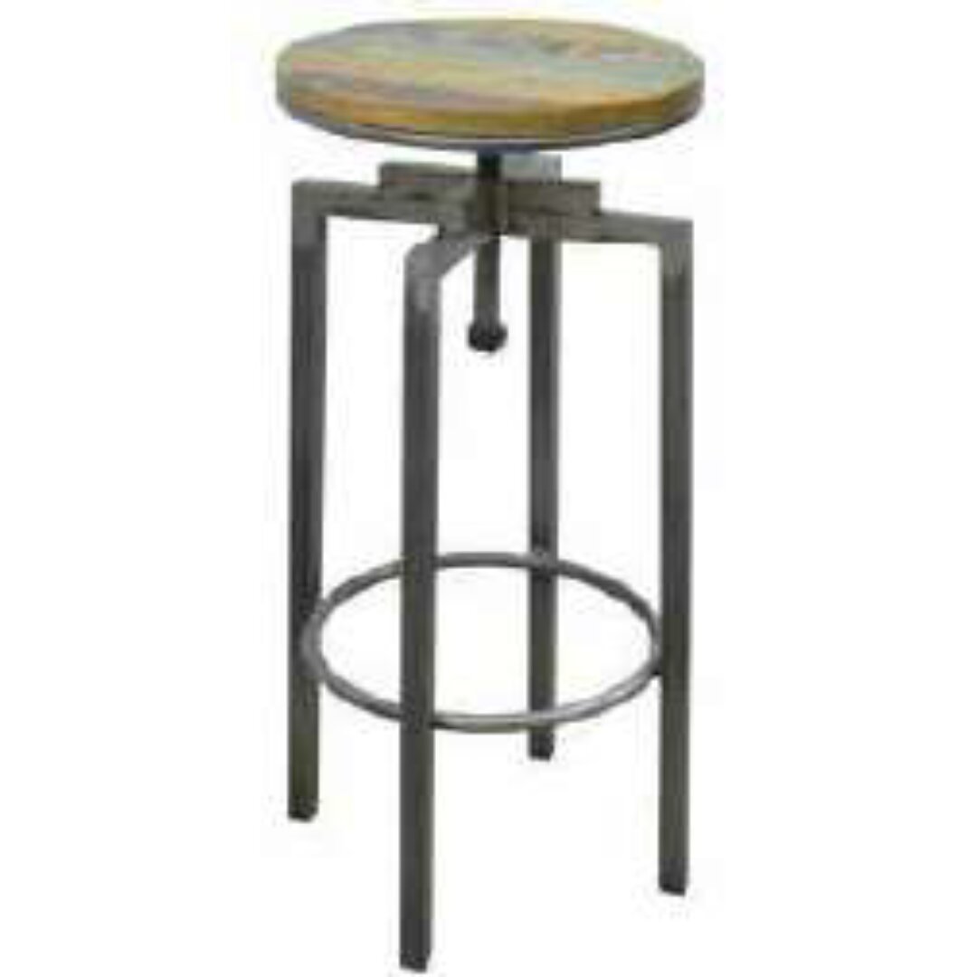 Bar Stool Moving MD7275-3, Extra tall, adjustable solid wood bar stool