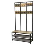 Vestiaire MD7278, Minimalist design, solid wood wardrobe and coat rack