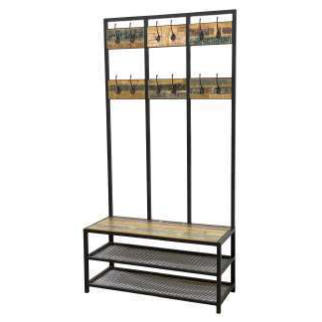 Vestiaire MD7278, Minimalist design, solid wood wardrobe and coat rack