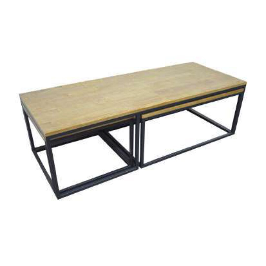 Set of 3 Low Tables MD7288, A set of 3 extra-large, solid wood coffee tables