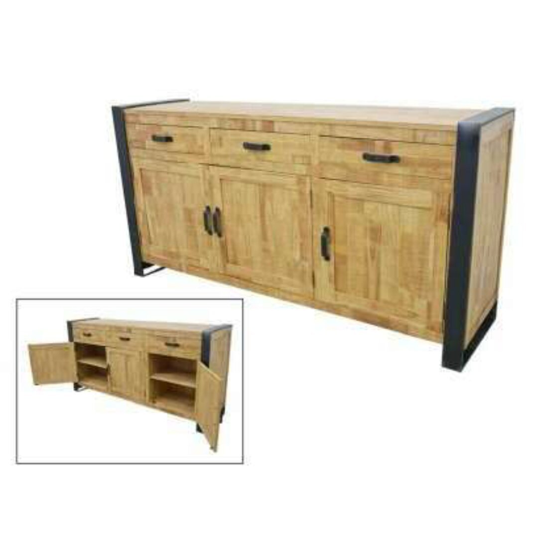Buffet 3 Doors 3 Drawers MD7501-1, 180 cm wide, 45 cm deep wooden buffet cabinet, space-saving design