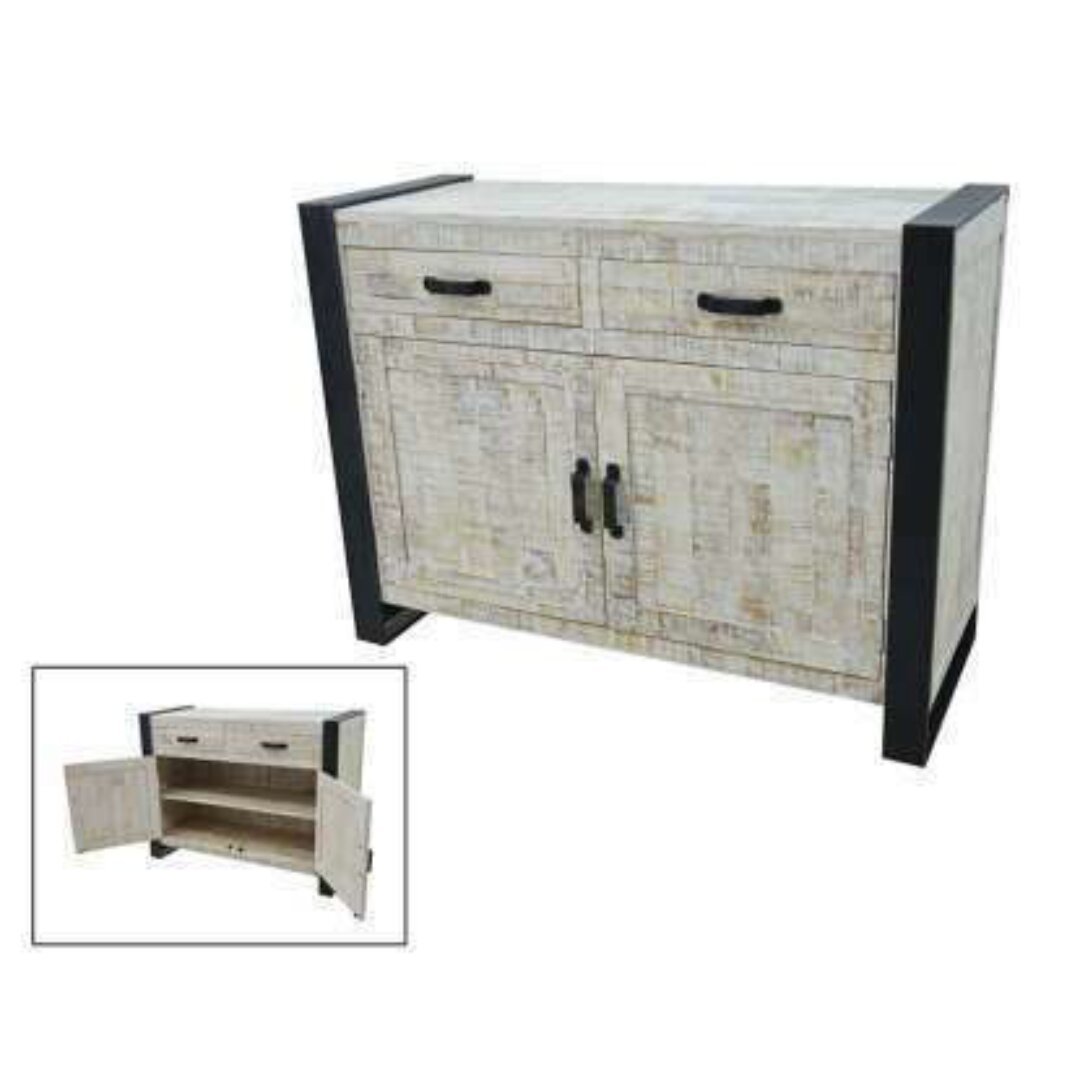 Buffet 2 Doors 2 Drawers MD7502-1, Compact wooden buffet cabinet, 120 cm wide and 45 cm deep