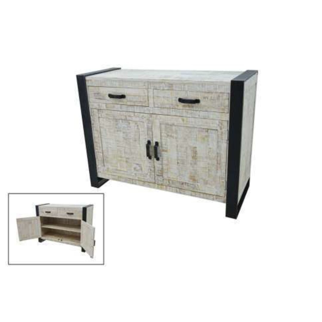 Buffet 2 Doors 2 Drawers MD7502, 120 cm wooden buffet cabinet with 2 doors and 2 drawers
