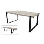 Extension Dining Table MD7503-1KD, Wooden dining table that extends from 180-280 cm