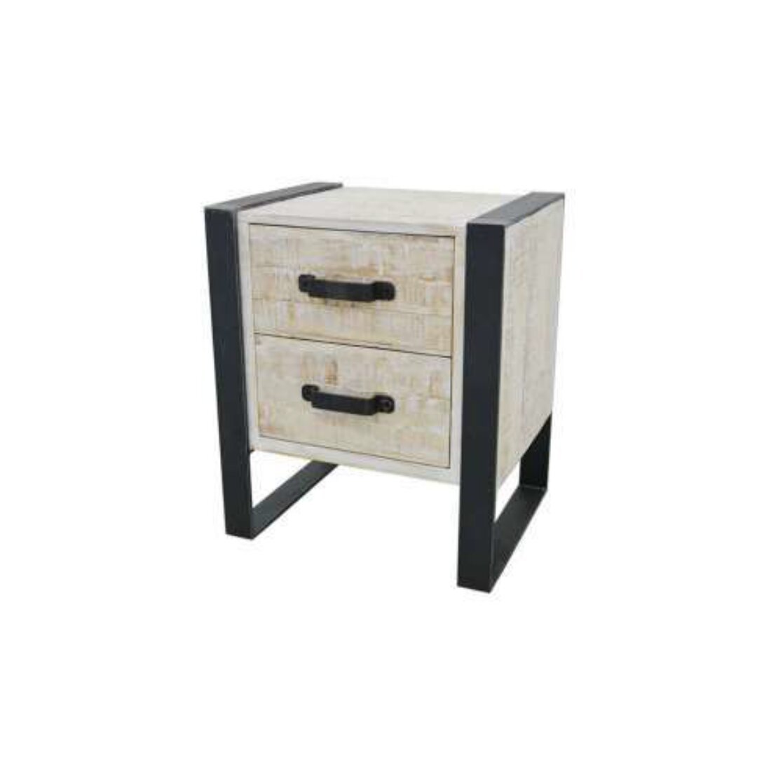 Bedside Table 2 Drawers MD7509, Wooden bedside table with 2 drawers