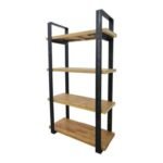 Bookshelf MD7520KD, Wooden bookshelf, 100 cm wide, 200 cm high
