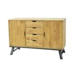 Sideboard MD7704, Wooden sideboard with 2 doors and 4 drawers