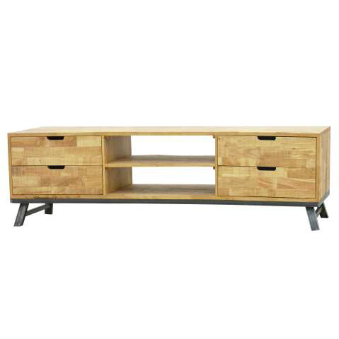 Solid wood TV stand with 4 drawers, MD7717, 2 meters long