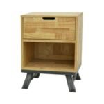 Solid wood bedside table with 1 drawer MD7722, luxurious design