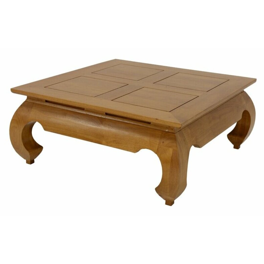 Solid wood coffee table MD8001, square shape (80 cm), Chinese style
