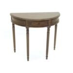 Solid wood semicircular console table MD8019 (84 cm), luxury style