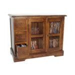 Solid wood TV cabinet MD8020 (90 cm) in colonial style with 3 drawers