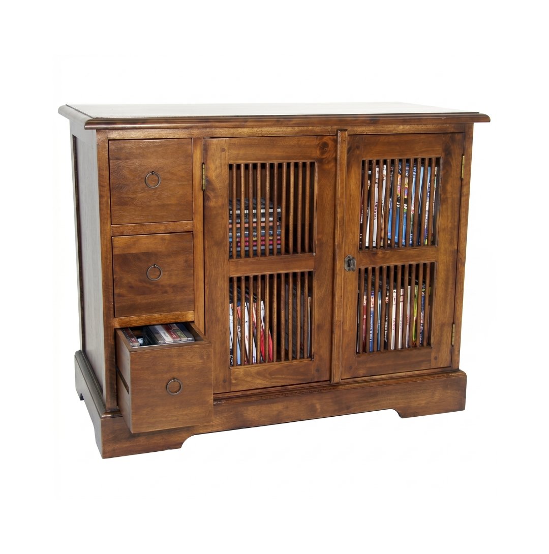 MD8020 Solid wood TV cabinet MD8020 (90 cm) in colonial style with 3 drawers