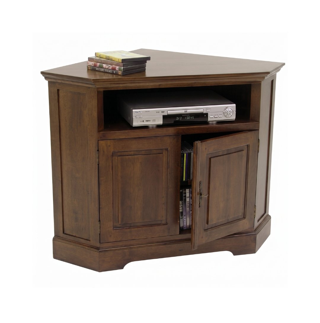 MD8033 TV Corner Cabinet MD8033, Solid wood corner TV stand with two doors