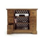 TV Cabinet MD8035, Solid wood TV stand with 6 drawers, classic design