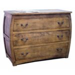 Chest 3 Drawers MD8047, Classic design solid wood 3-drawer chest (103 cm wide)