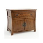 TV Cabinet MD8048, solid wood TV stand with 3 doors, Zen style