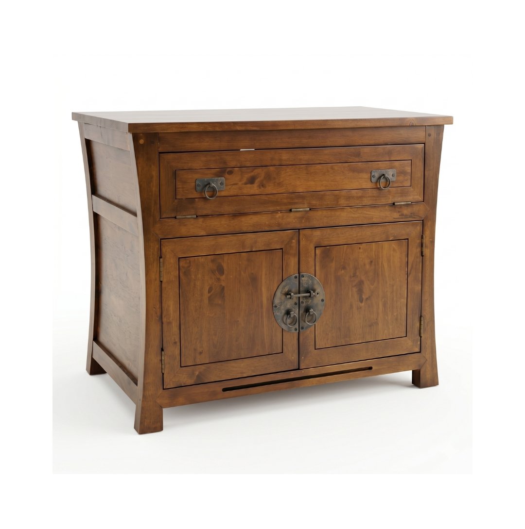 MD8048 TV Cabinet MD8048, solid wood TV stand with 3 doors, Zen style