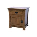 China Bed Side MD8049L, Solid wood bedside table with 1 drawer and 1 door (opens to the left)