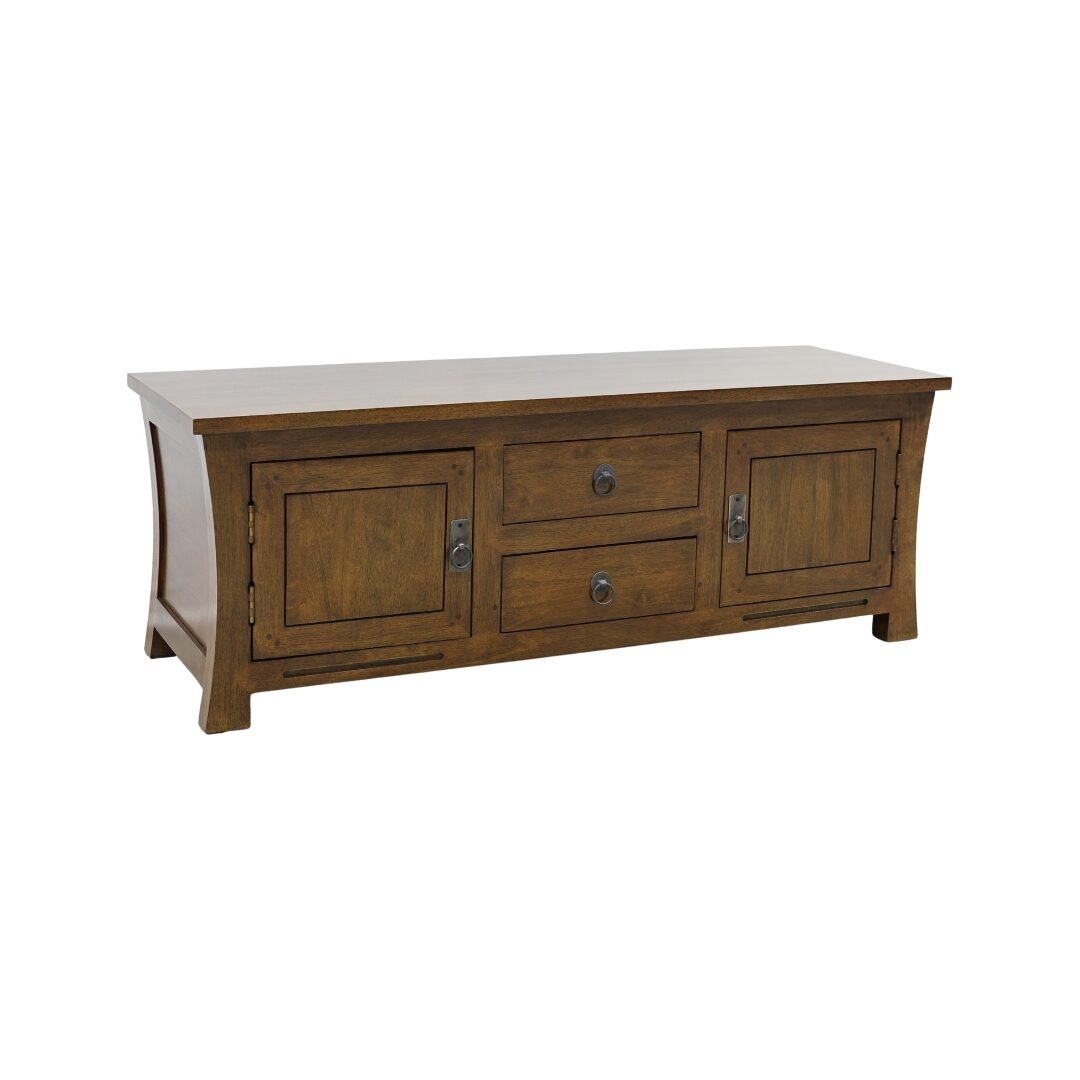 Sideboard MD8052, Low-profile solid wood sideboard with two doors and two drawers
