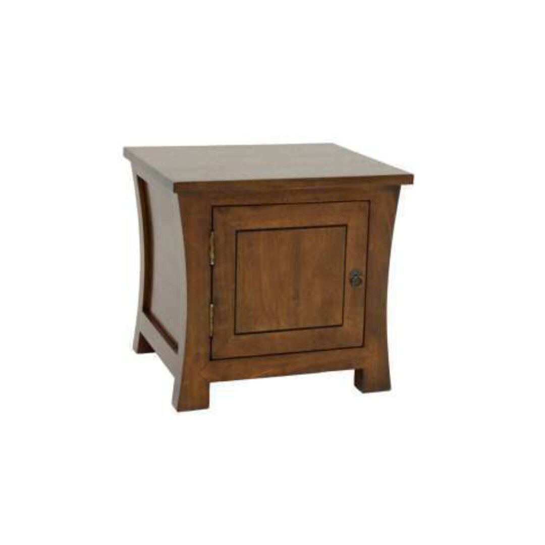Sofa End Chest MD8053, solid wood side cabinet with 1 door, Zen style
