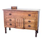 Chest 3 Drawers MD8061, Solid Wood 3-Drawer Cabinet, Colonial Style (Width 112 cm)