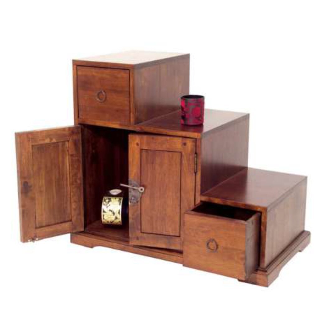 China Stairs Cabinet MD8064, Solid wood staircase cabinet with 4 doors and 2 drawers, Chinese design