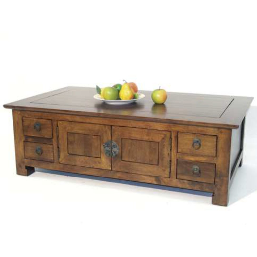 Solid wood coffee table MD8069 with 4 doors and 8 drawers, contemporary Chinese style